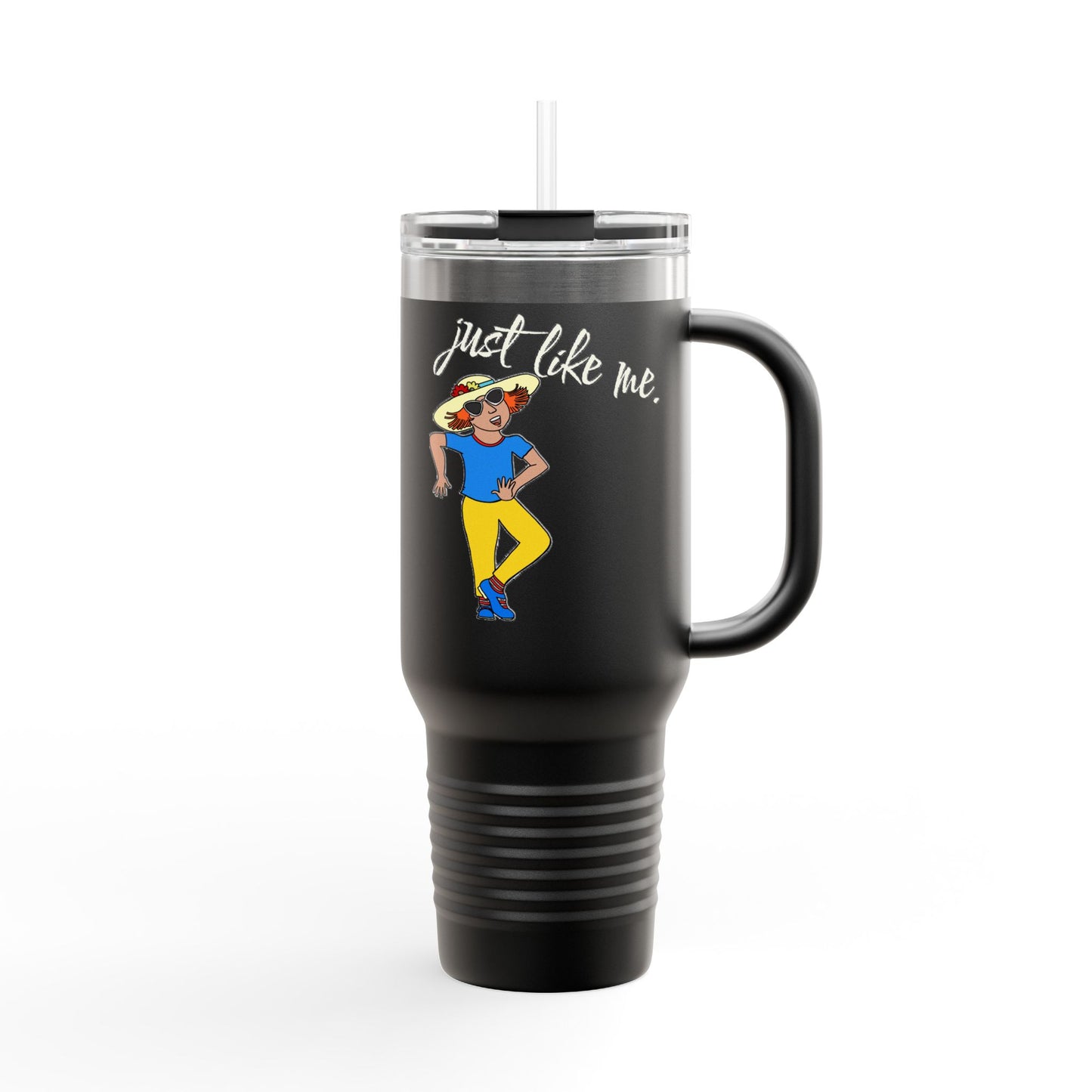 Red Hair Girl Large Travel Mug
