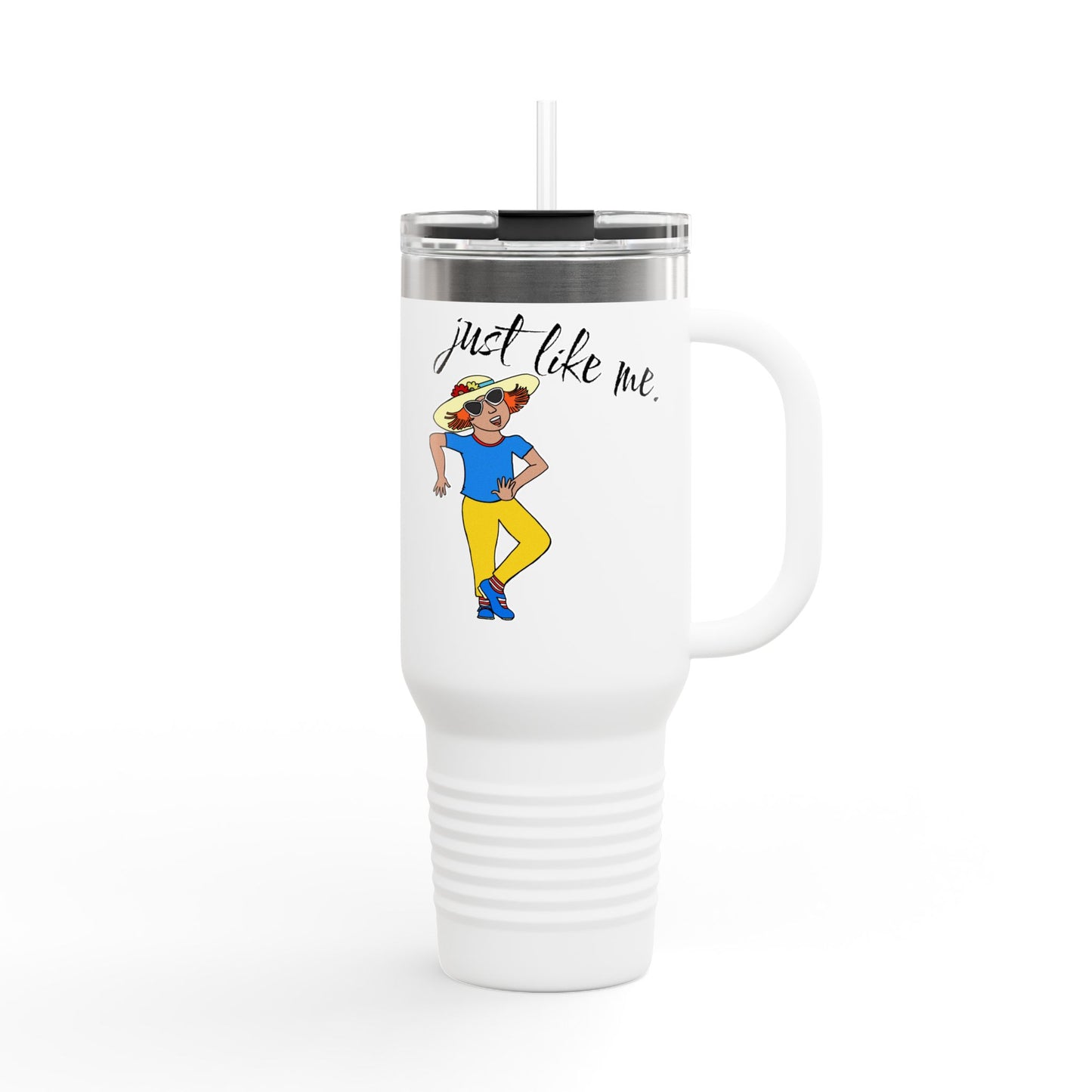 Red Hair Girl Large Travel Mug