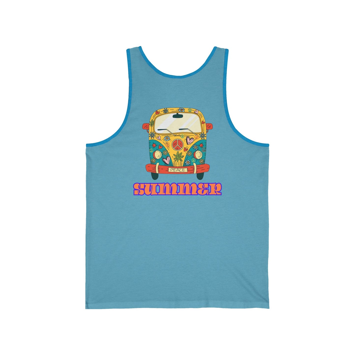 Tank Top, Summer Vibes T-Shirt, Bright Colors, Original Design, Beach Wear