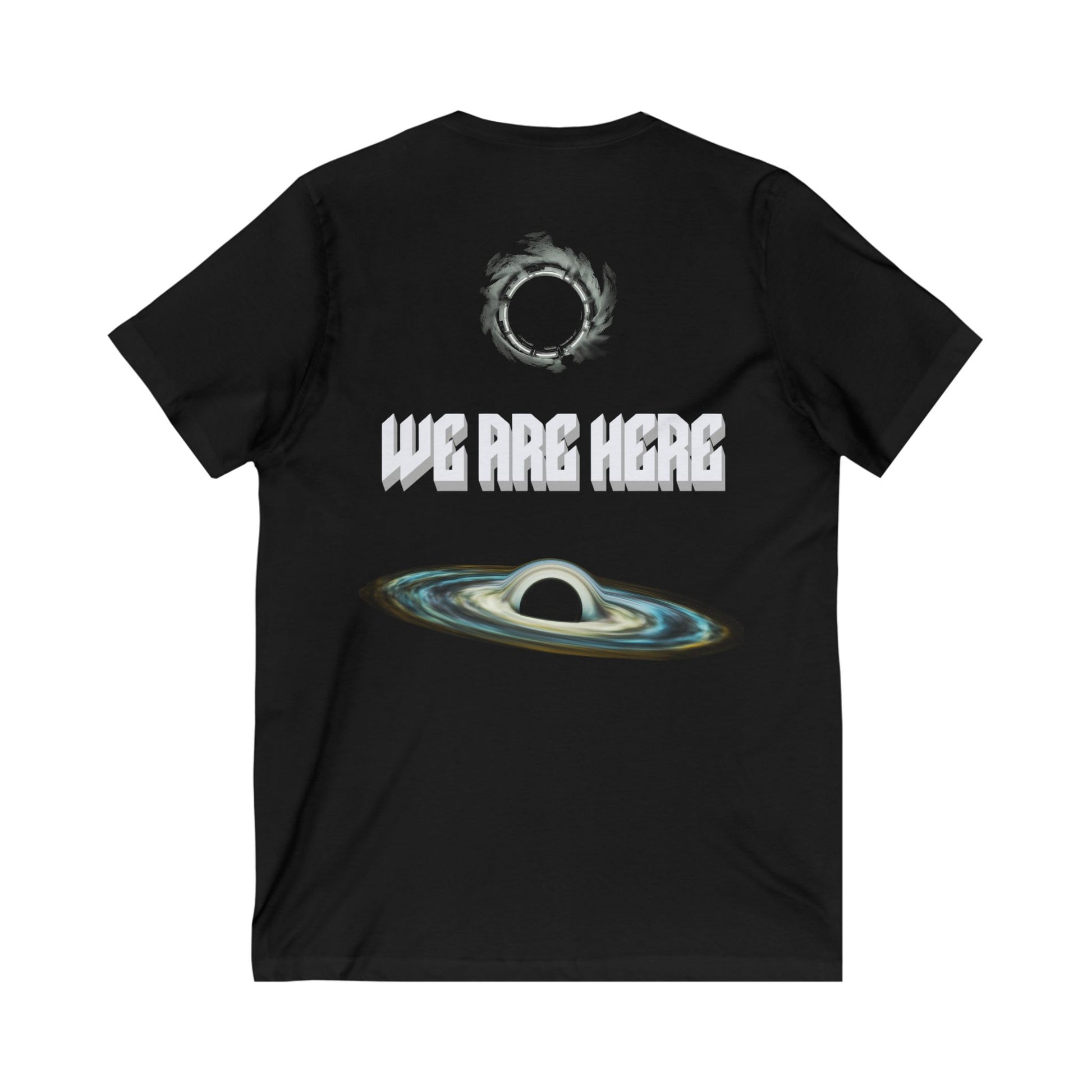 wonders universe back t-shirt we are here black