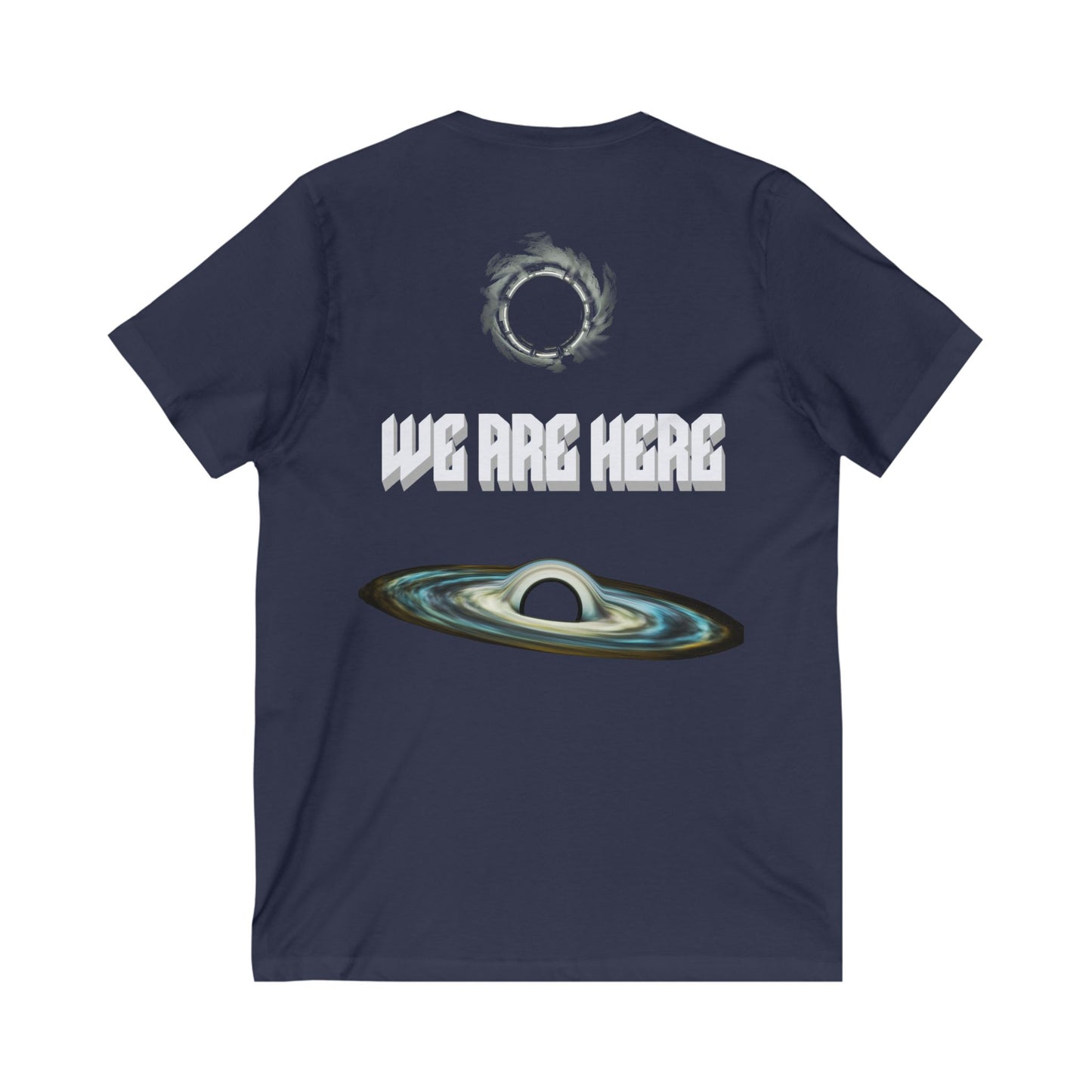 wonders universe back t-shirt we are here navy