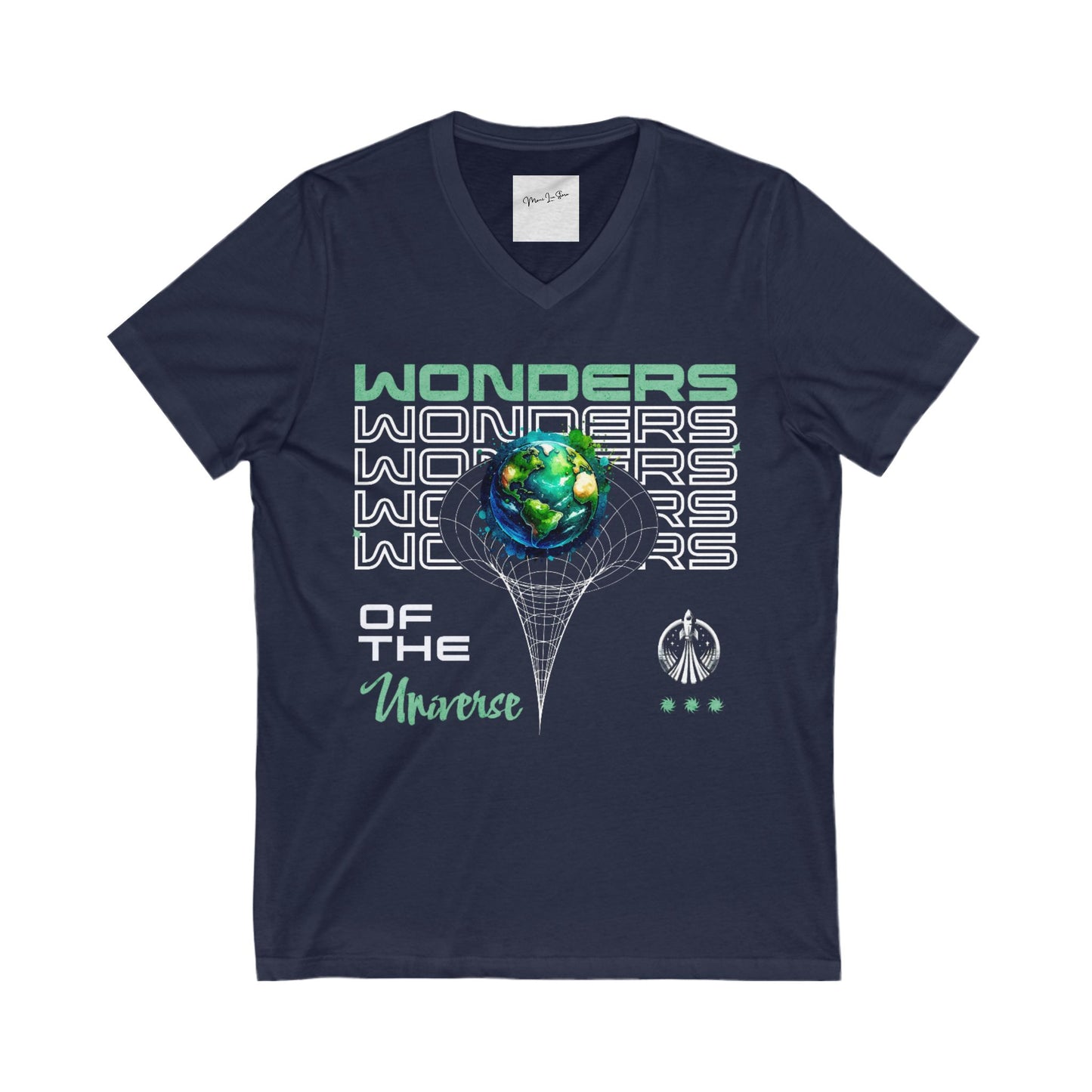 wonders universe full view premium v neck navy
